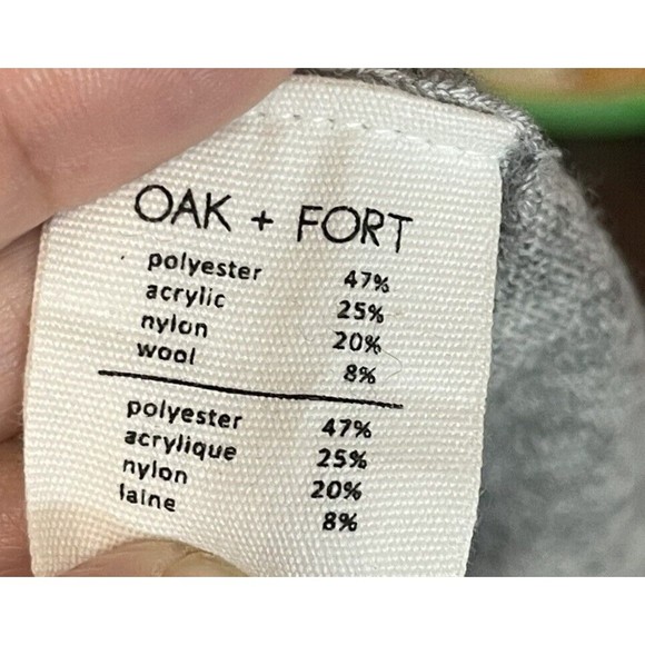 Women’s Oak + Fort Gray Long Open Front Cardigan Sweater Small - Picture 3 of 4